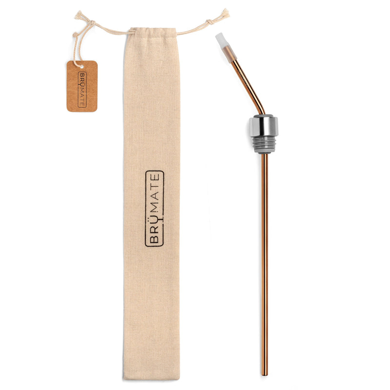 Winesulator TM Infinity Straw | Rose Gold - Travel Storage Use