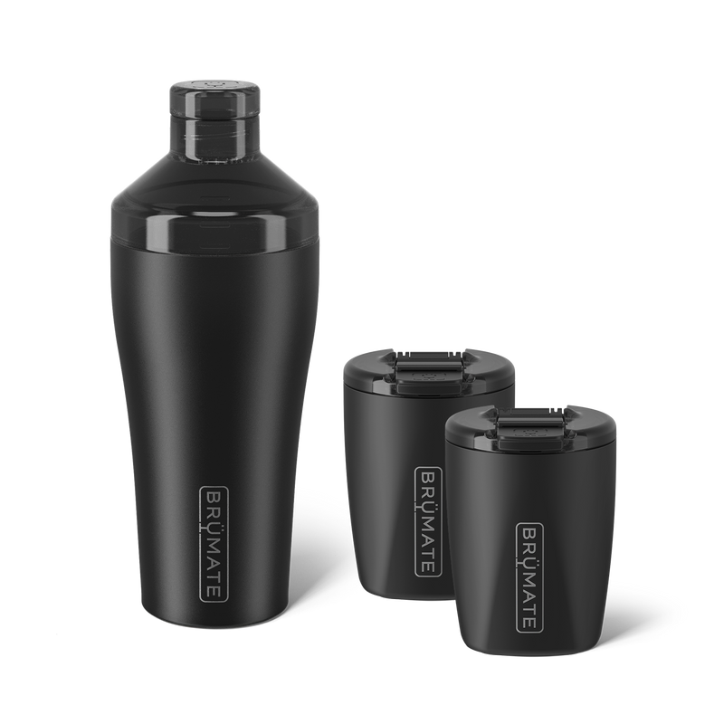 Cocktail Shaker + Rocks Bundle | Matte Black | 22/12oz - Table Daily Choice