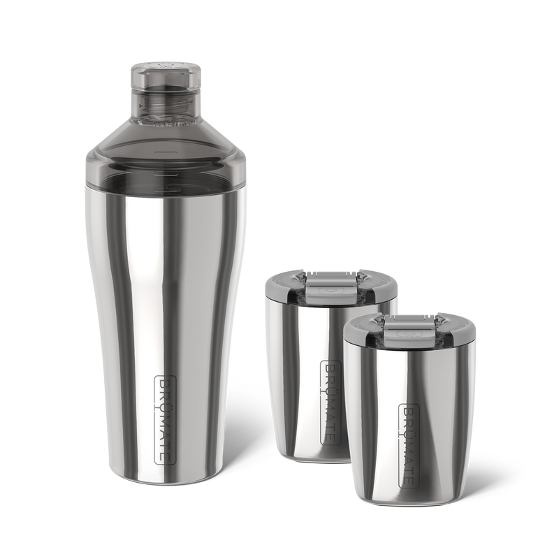 Cocktail Shaker + Rocks Bundle | Polished Stainless | 22/12oz - Outdoor Daily Bundle