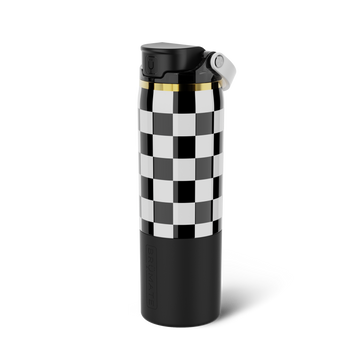 Rise 25oz | Black & White Checker - Road Trail Bottle