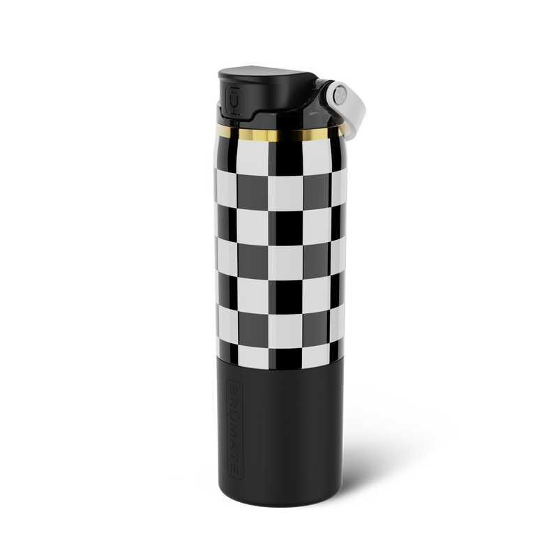 Rise 25oz | Black & White Checker - Road Trail Bottle