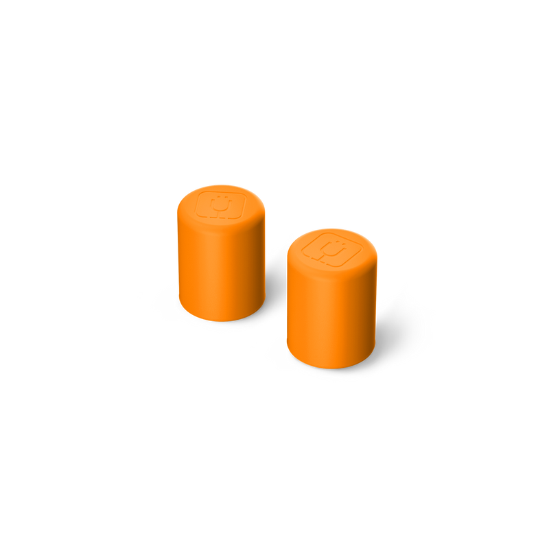 Magnetic Straw Cover | Clementine | 2-Pack - Travel Desk Backup