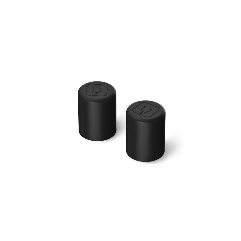 Magnetic Straw Cover | Black | 2-Pack - Secure Home Fit