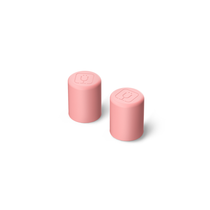 Magnetic Straw Cover | Guava | 2-Pack - Secure Desk Use