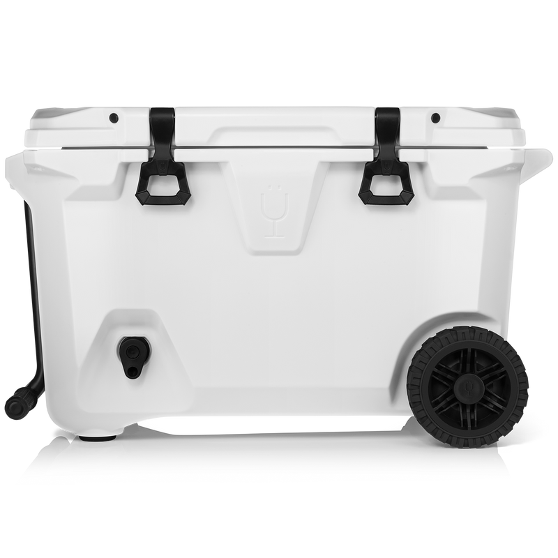 Br Tank 55-Quart Rolling Cooler | Ice White - Camp Picnic Cooler