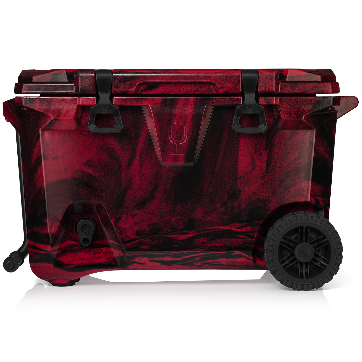 Br Tank 55-Quart Rolling Cooler | Red & Black Swirl