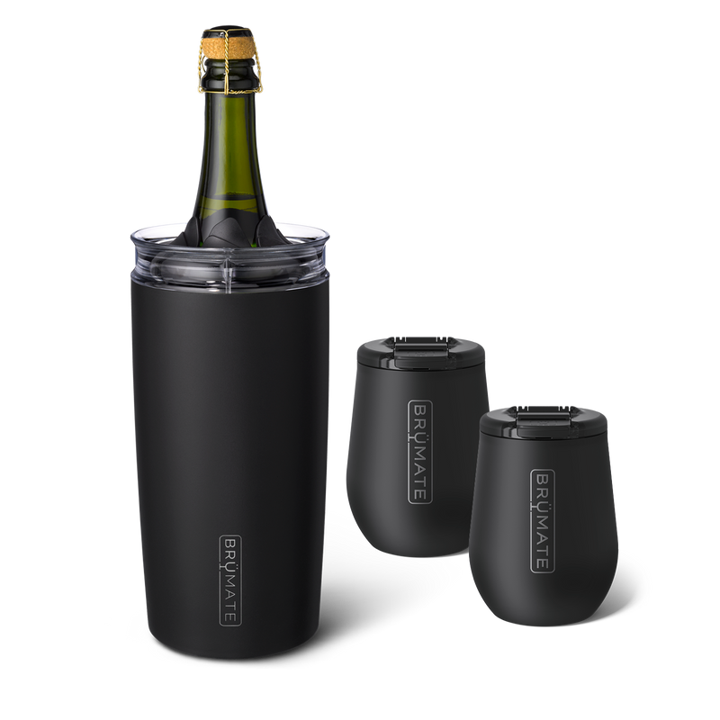 Bottle Chiller Bundle | Matte Black | 49/14oz - Easy Weekend Pair